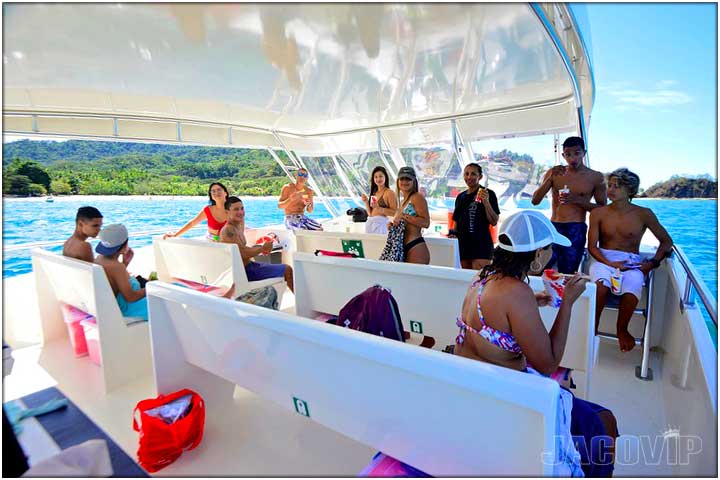 Group of people on private party boat