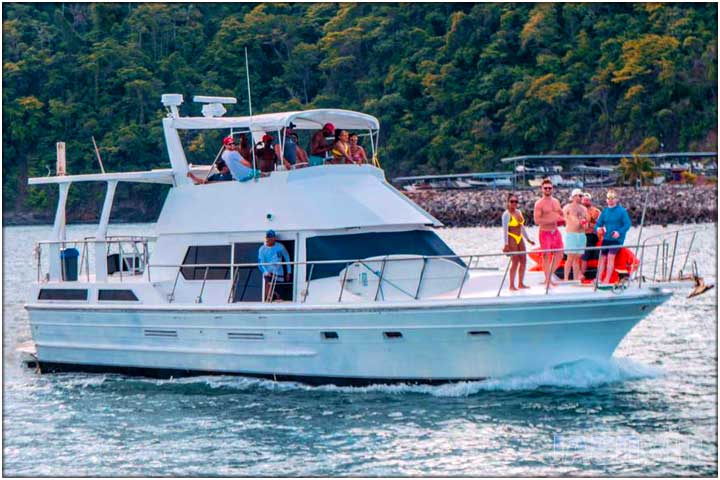 People on party boat near Jaco