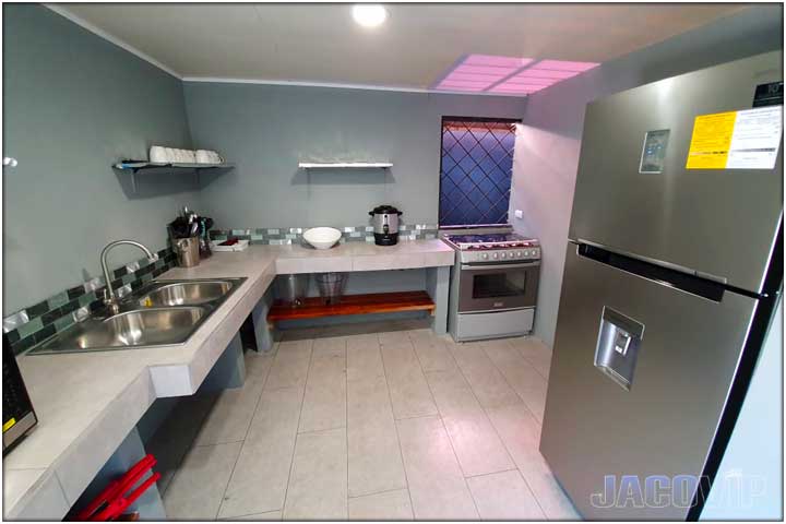 Fridge and Gas Stove in kitchen