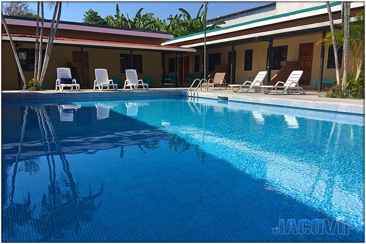 Exterior view of pool and rooms