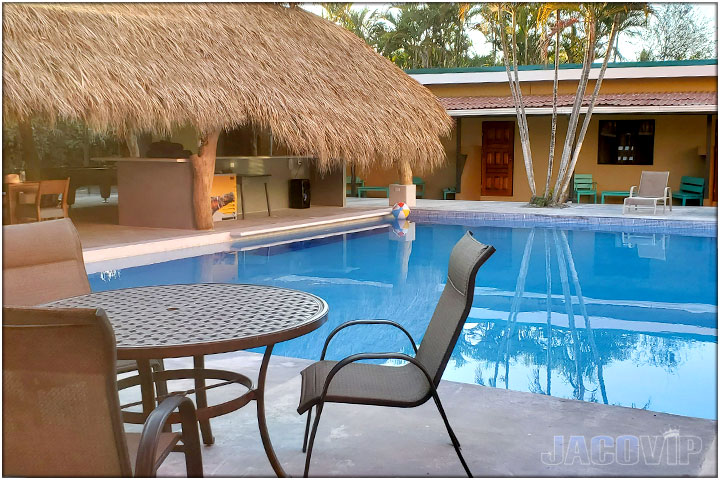 Pool side tables and chairs