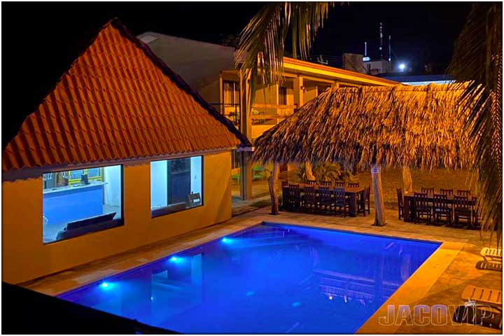 Blue Marlin Pool at Night