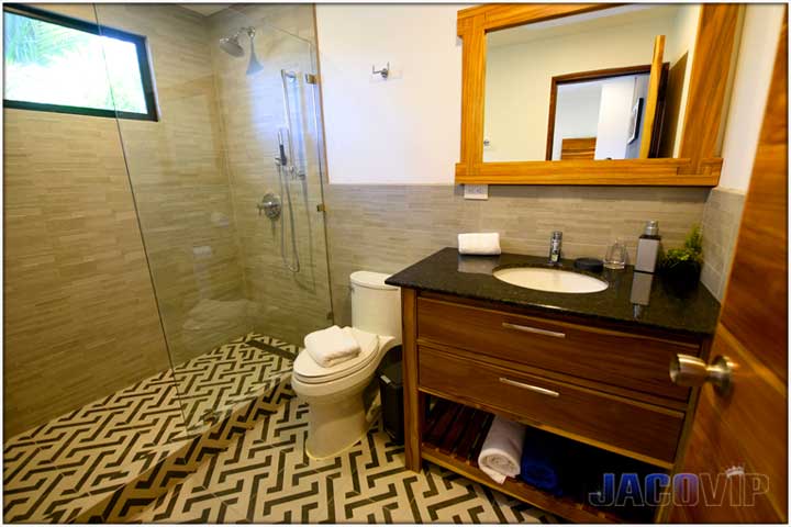 Modern bathroom with classic tiles