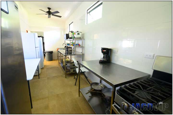 large commercial kitchen in villa