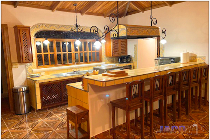 Bar stools in kitchen area