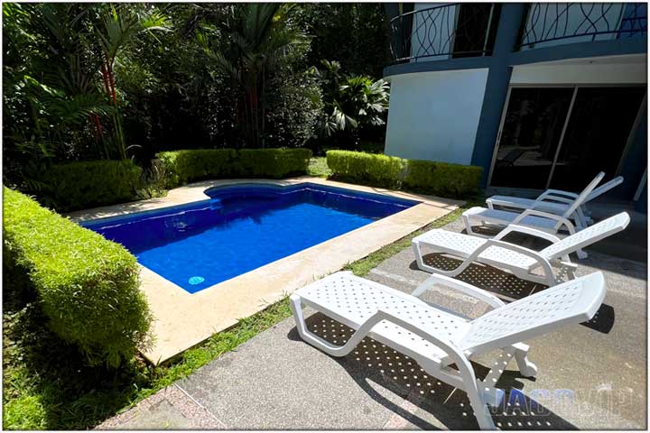 Overhead view of house and Jaco Beach