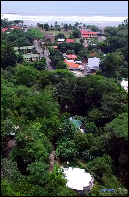 Sky view of Casa Miro Baco and Jaco Beach