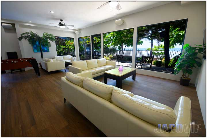 Large living room with incredible Jaco beach views