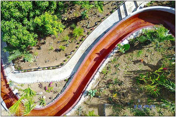 Overhead view of Water Slide at Casa Ponte 1 and 2