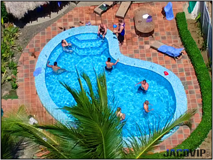 Group in the pool