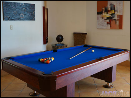 pool table in living room