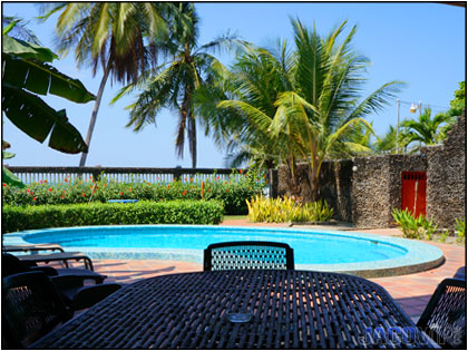 View of pool and jaco beach
