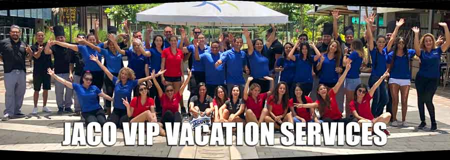 Jaco VIP Staff Photo Jaco VIP staff photo with many hands up in the air