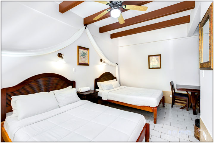 2 full size beds in bedroom