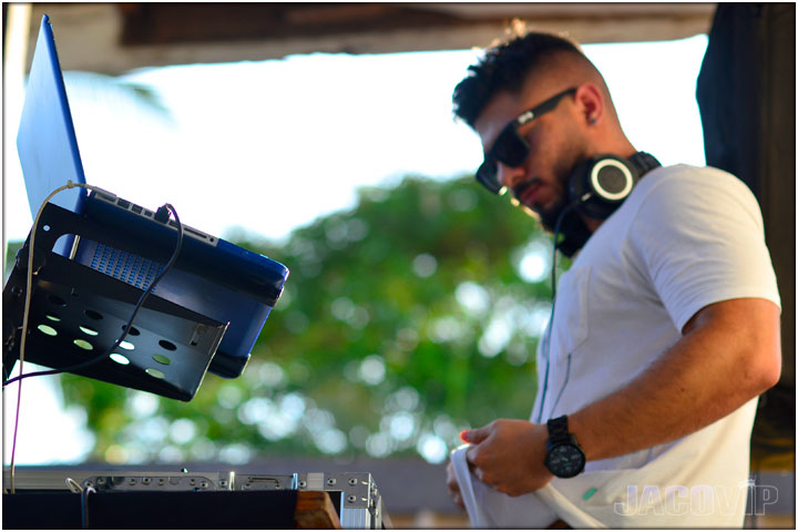 Close up of DJ in Jaco Costa Rica