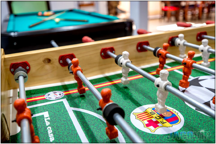 Close up of foosball baby foot