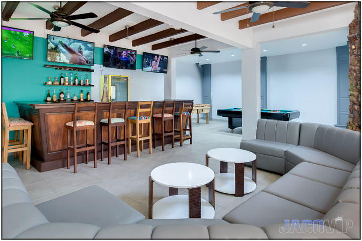 Custom made wrap around sofas in living room