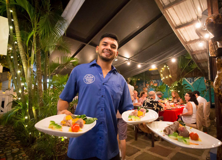 Green Room restaurant in Jaco center