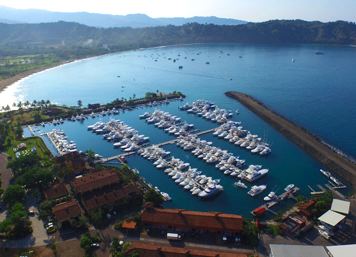 Drone aerial photo of Los Sueños Marina in Costa Rica