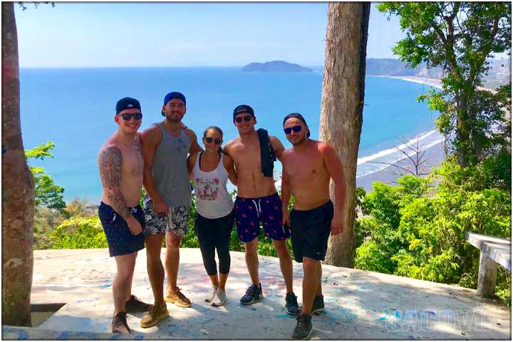 Group on Miro Mountain with Jaco Beach view