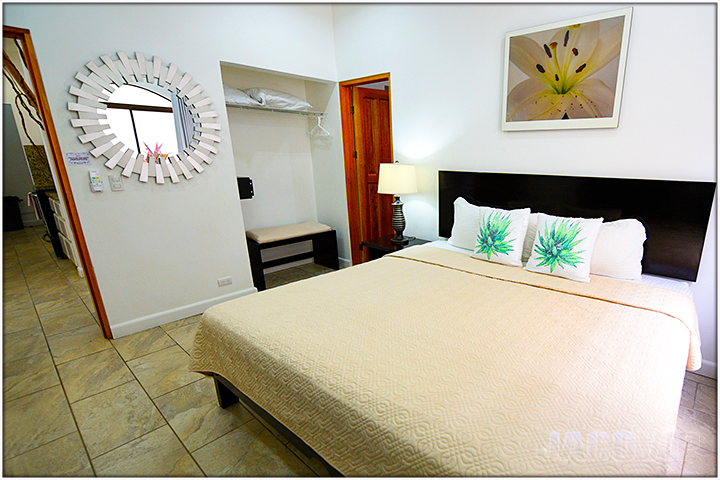 2 green pillows and photo of flower on wall as decoration