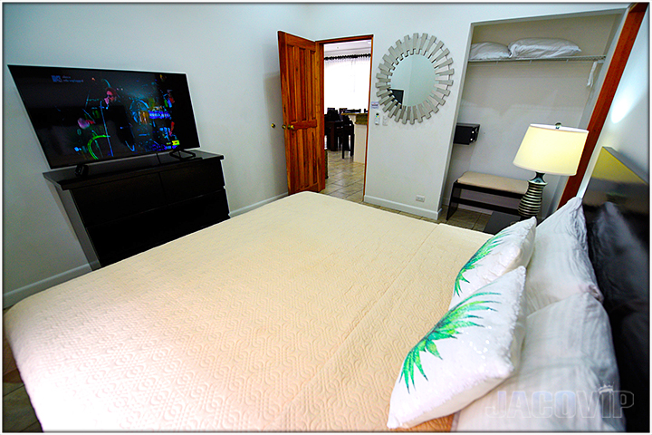 Bedroom number 5 with TV on