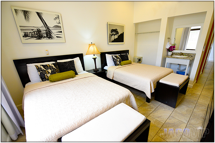 Bedroom with modern photography