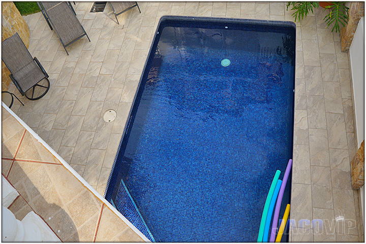 Overhead view of pool