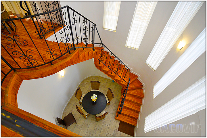 staircase looking down from second floor