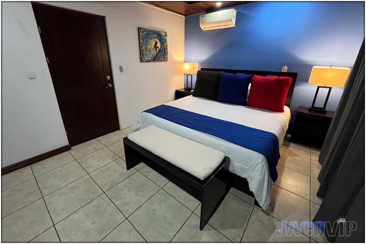 King size bed with nightstand