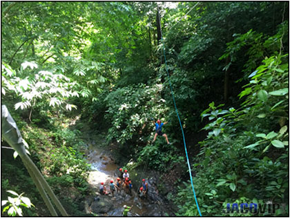 Rappeling a Waterfall near Jaco