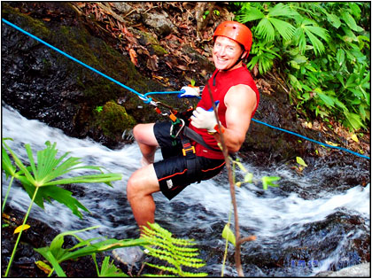 Waterfall Rappeling in Jaco Beach area