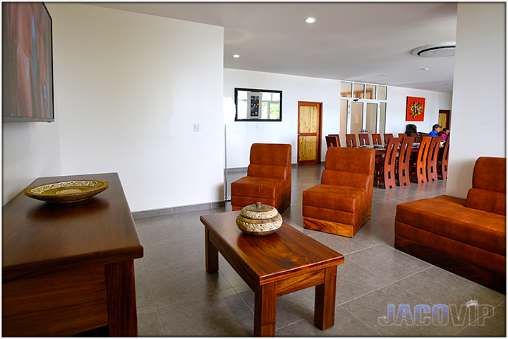 coffee table on second floor living room area