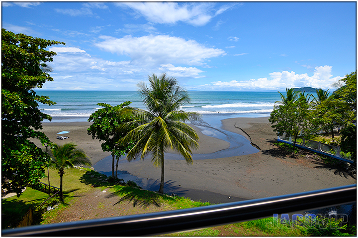 View of Jaco Beach and Pacific Ocean from bedroom balcony
