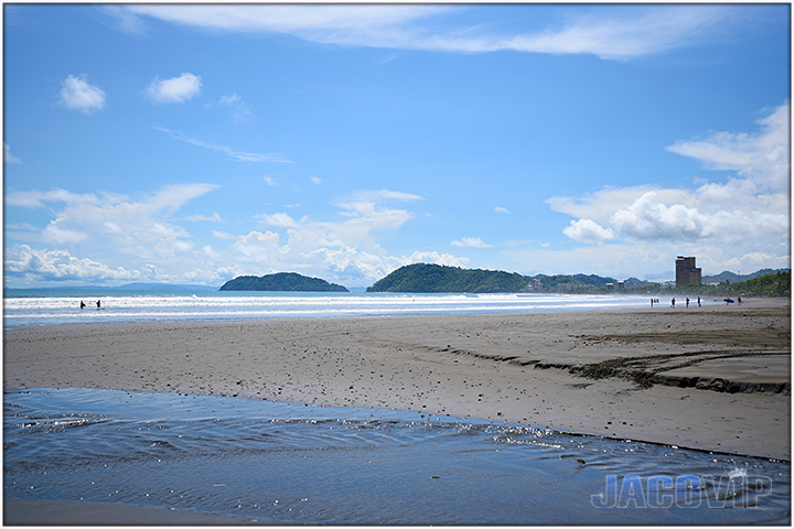 facing north on jaco beach