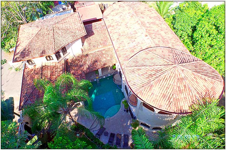 Pool and waterfalls