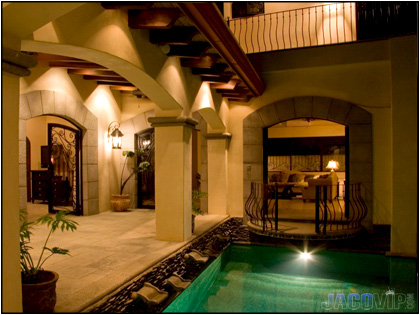 pool at night
