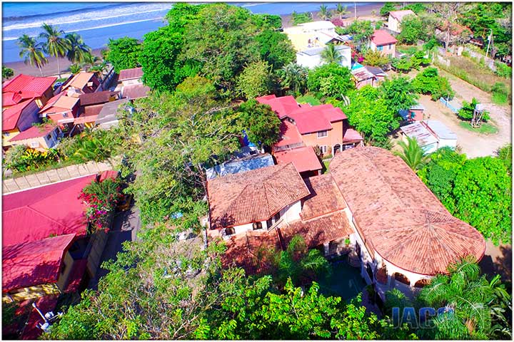 Aerial view of South Beach Villa Antigua and Jaco Beach