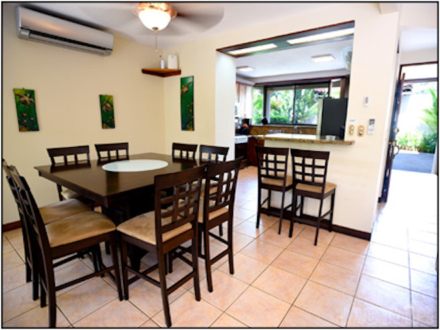 dining table and kitchen view