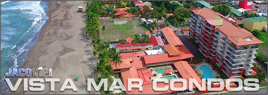 Aerial view of Vista Mar condos in Jaco Beach