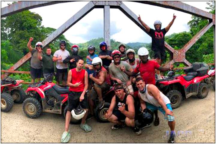 ATVs on bridge