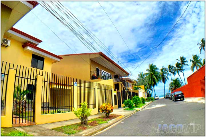 View of Calle Cocal heading towards Jaco Beach