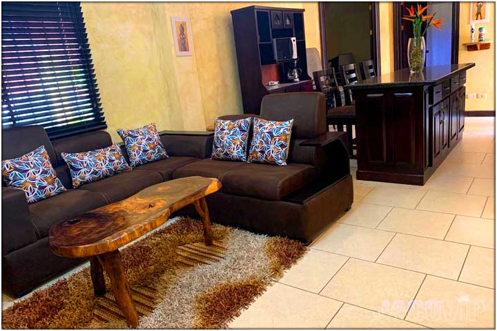 Rustic and organic shape coffee table made in costa rica