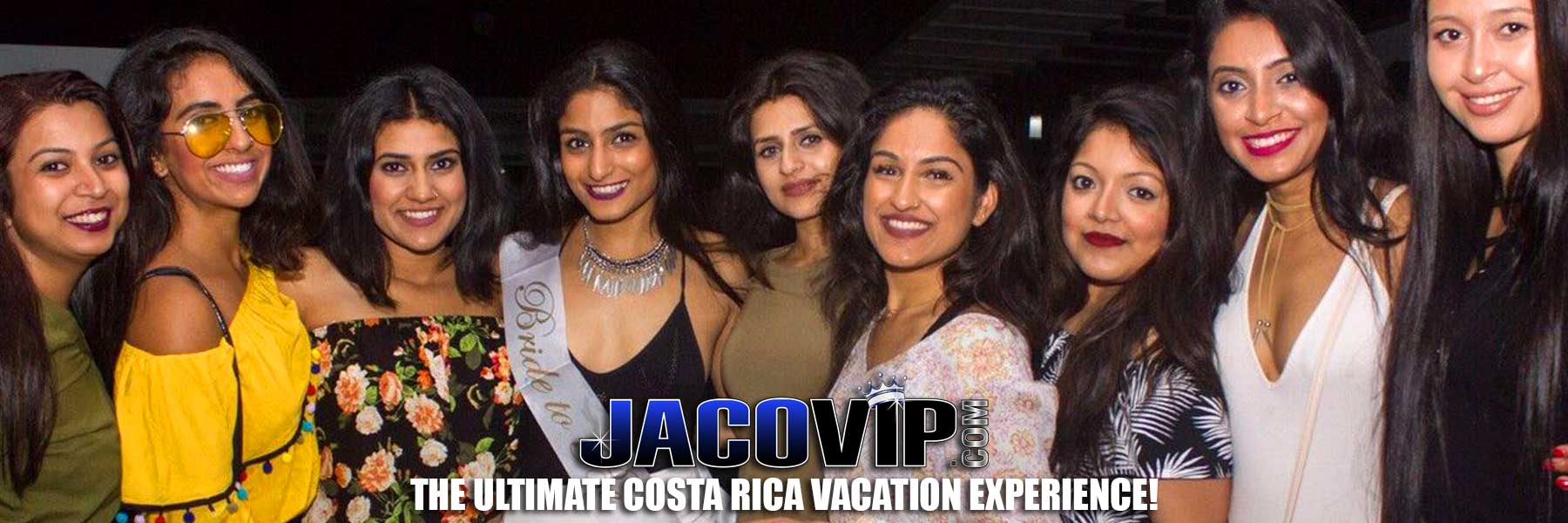 Group of girls at a  bachelorette party in Jaco Costa Rica