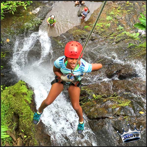 Waterfall rappelling near Jaco Costa Rica