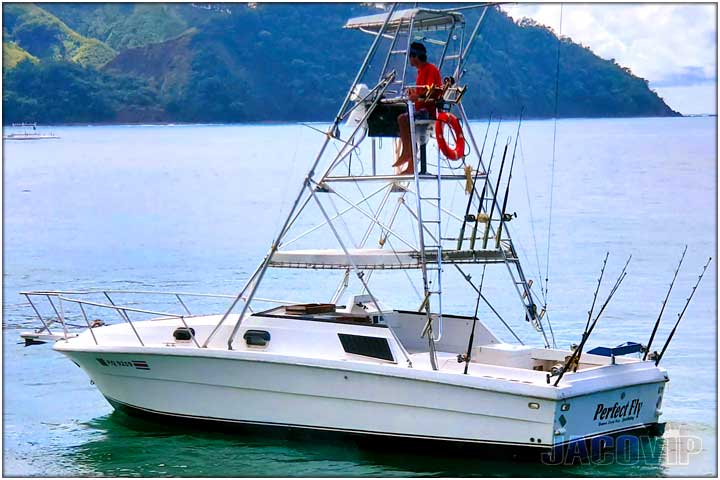 32 Maverick Sport Fishing Boat at Herradura Beach in Costa Rica