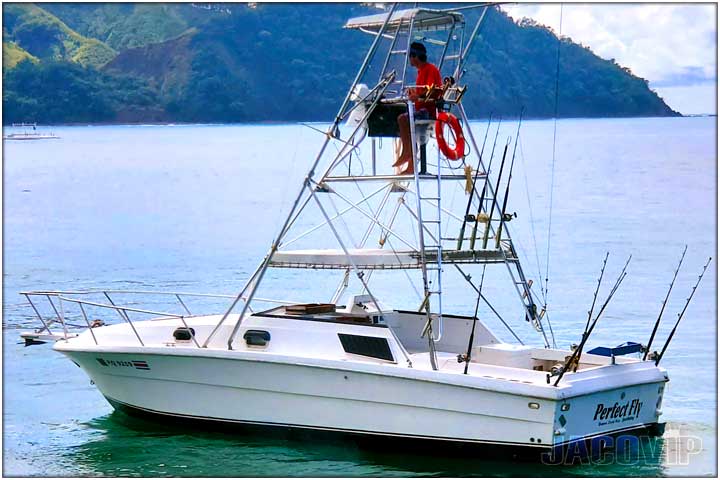 32 Maverick Sport Fishing Boat at Herradura Beach in Costa Rica