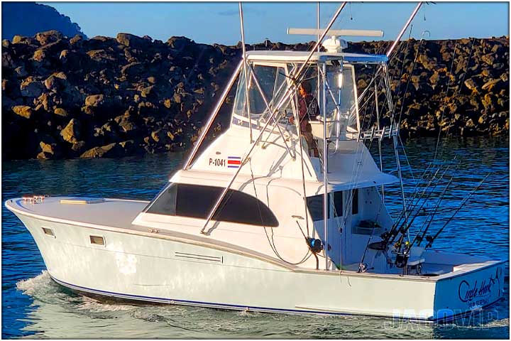 Off Shore Sport Fishing in Costa Rica aboard the 36 Hatteras Circle Hook