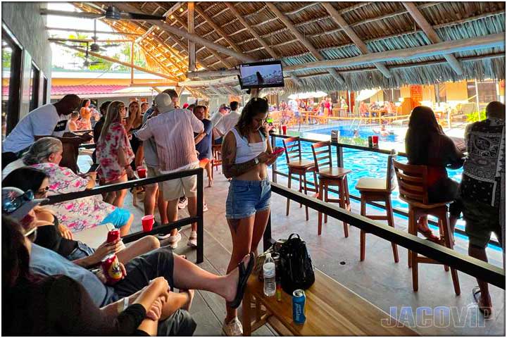 Daytime view of pool bar at Republik