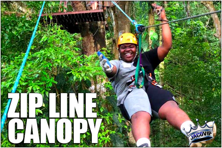 Guy on Vista Los Sueños zipline canopy tour in Costa Rica